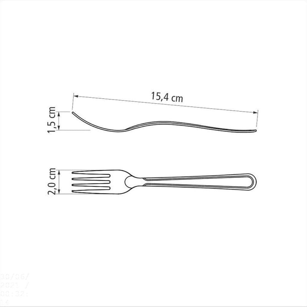 Garfo Para Sobremesa Em Aço Inox Tramontina Búzios Tramontina