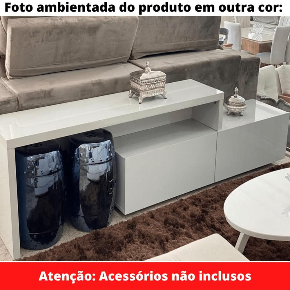 Rack Veneza Univ Extensível 164 cm a 300 cm Laca Off White