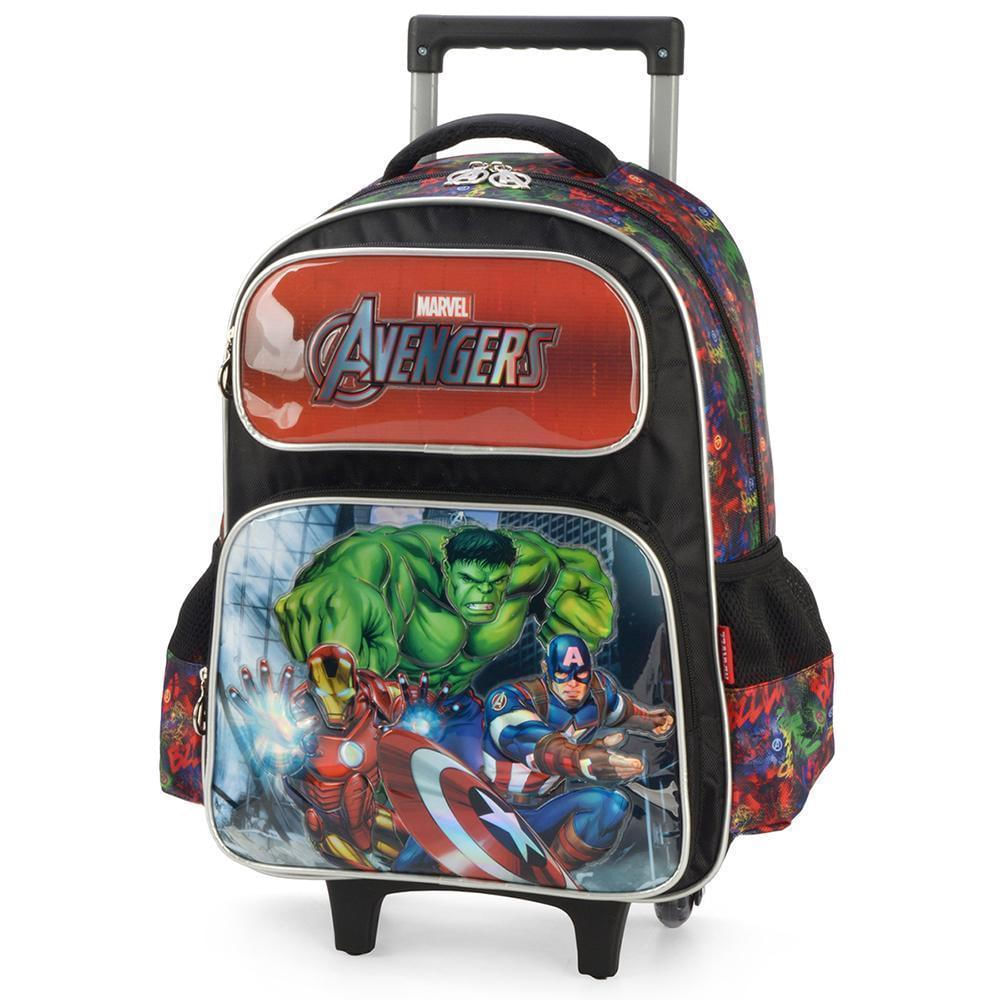 Mochila de Rodinhas Sem Alça Luxcel Avengers Preto