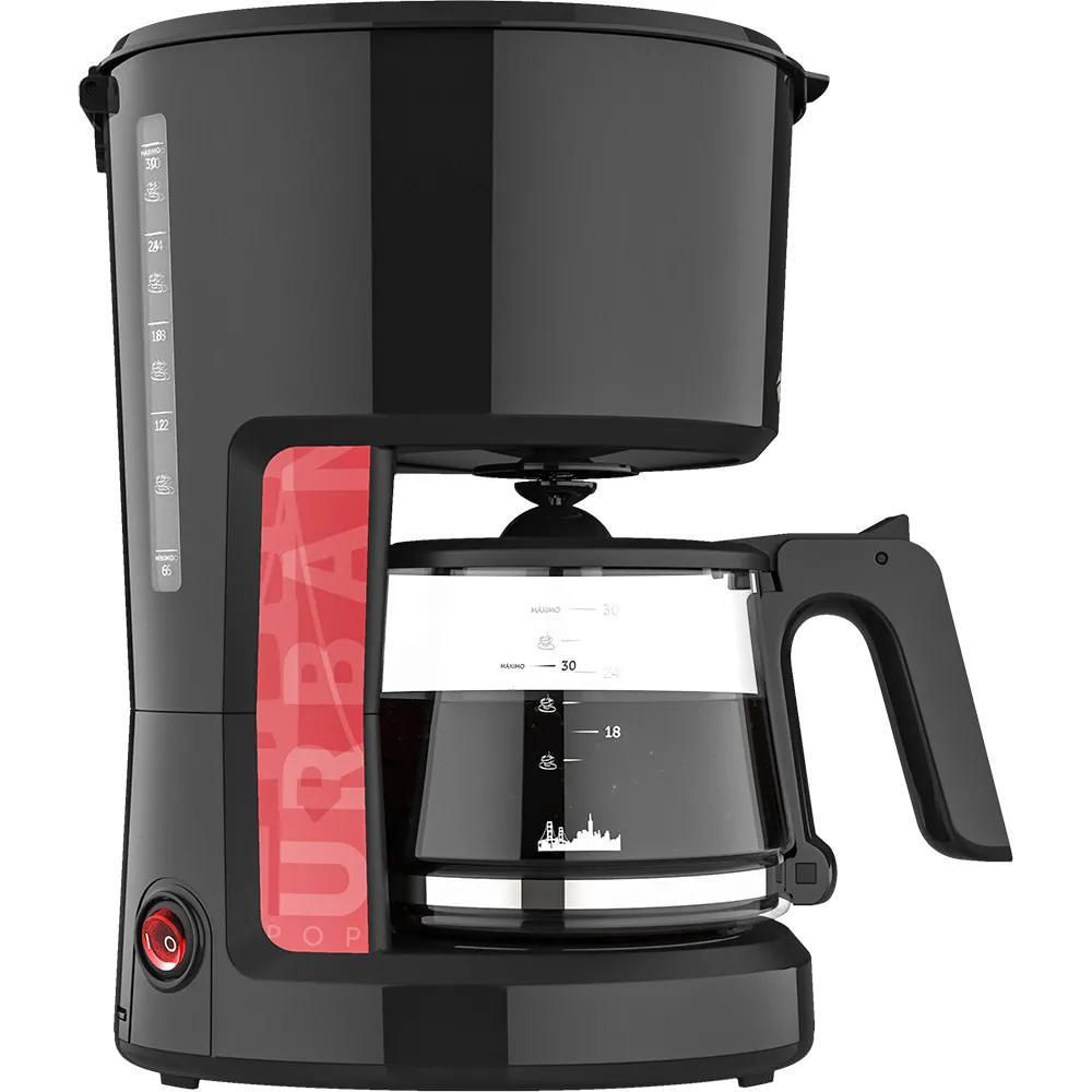 Cafeteira Elétrica Cadence Urban Pop Red Preto 220v - Caf610