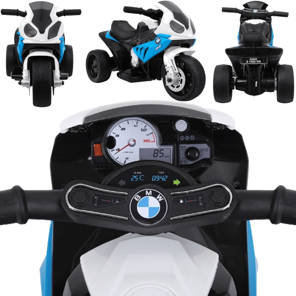 Moto BMW S1000 rr Aterrish 6V Zippy Toys Eletrica Azul em Promoção