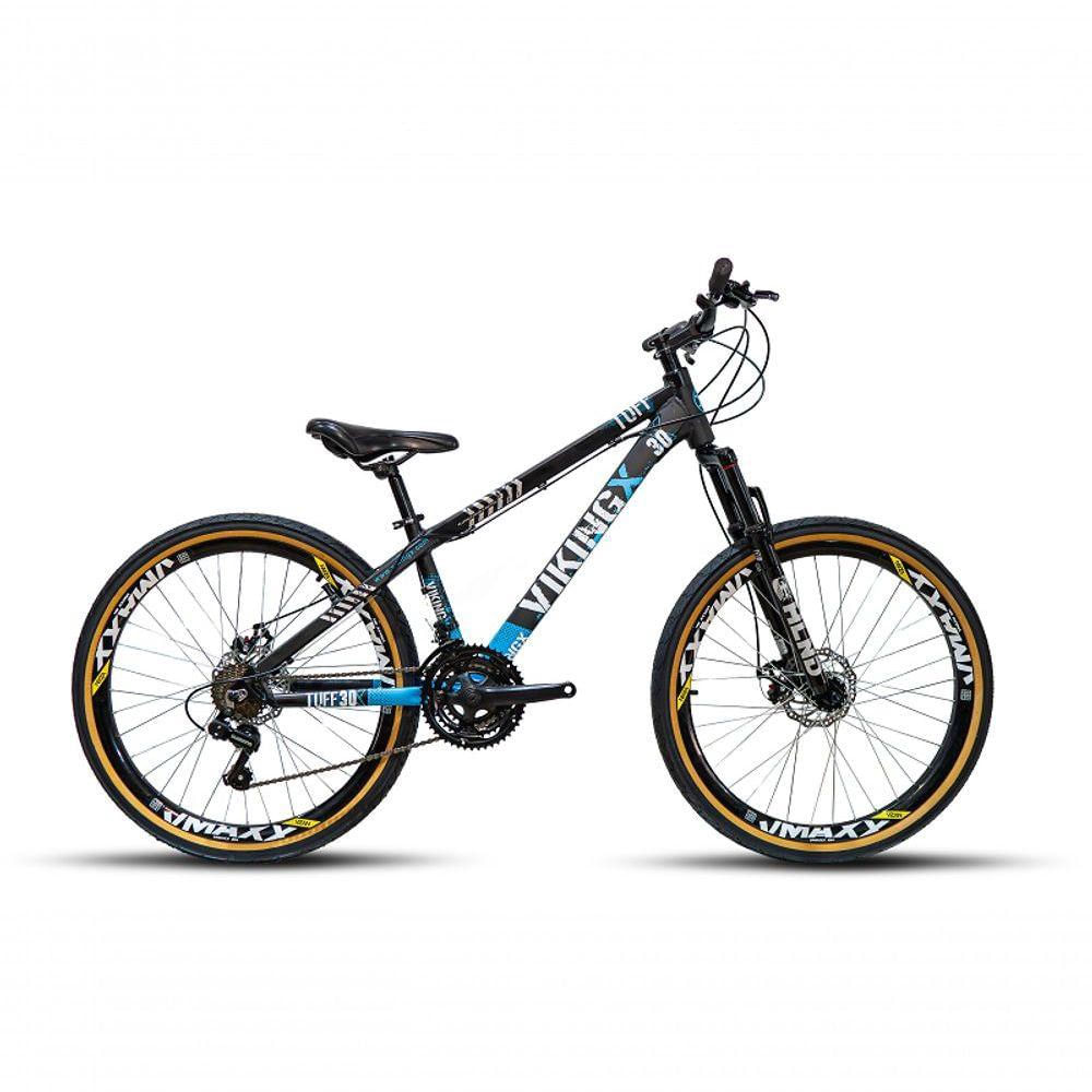 Bicicleta Vikingx Tuff 25 Aro 26 Susp. Dianteira 21 Marchas - Azul/preto