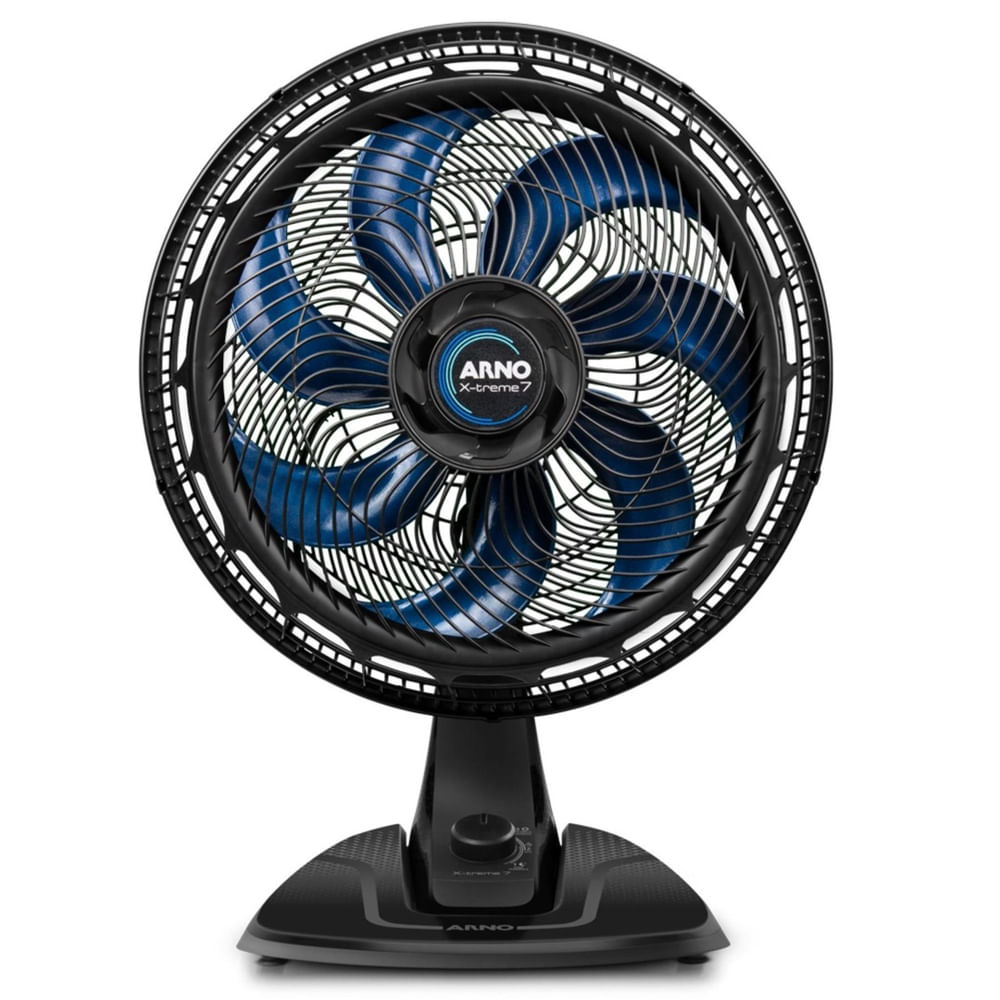 Ventilador de Mesa 7 Pás Arno X-treme 7 Azul/preto 40 Cm - 110v - Ve70