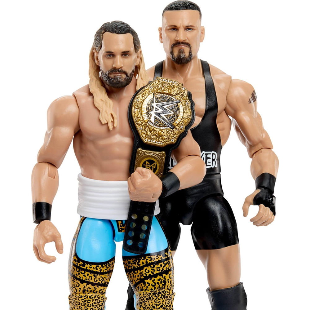 Pacote com 2 bonecos de ação Mattel wwe Main Event Showdown em