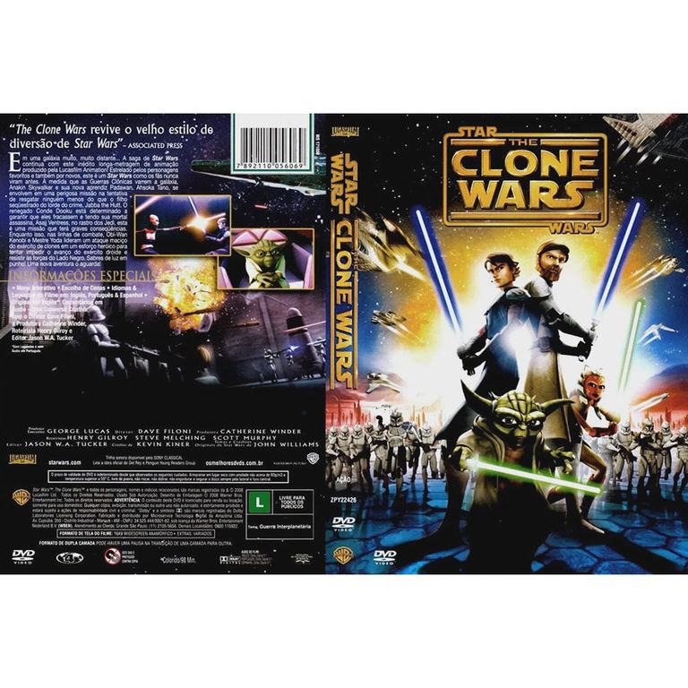 Star Wars The Clone Wars Dvd original lacrado em Promoção
