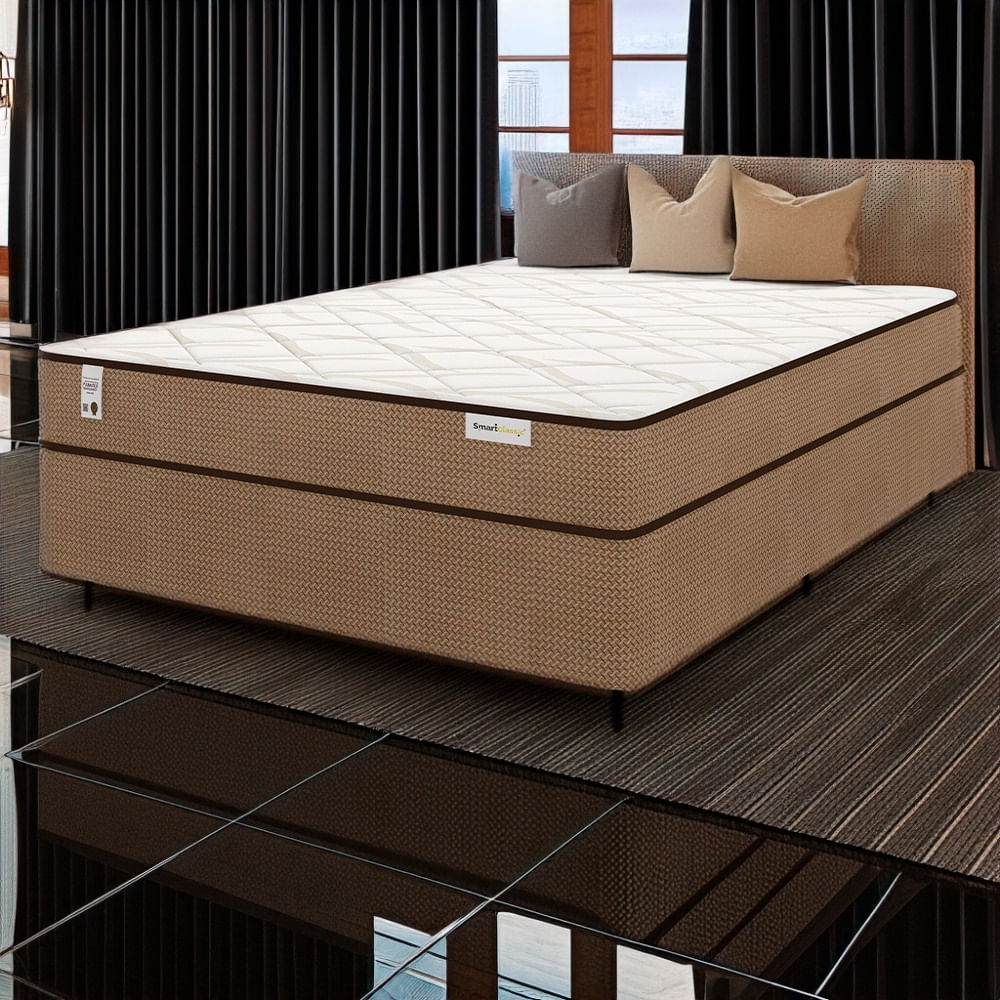 Cama Box Casal Plumatex SmartClassic Molas Ensacadas 138x188x64cm