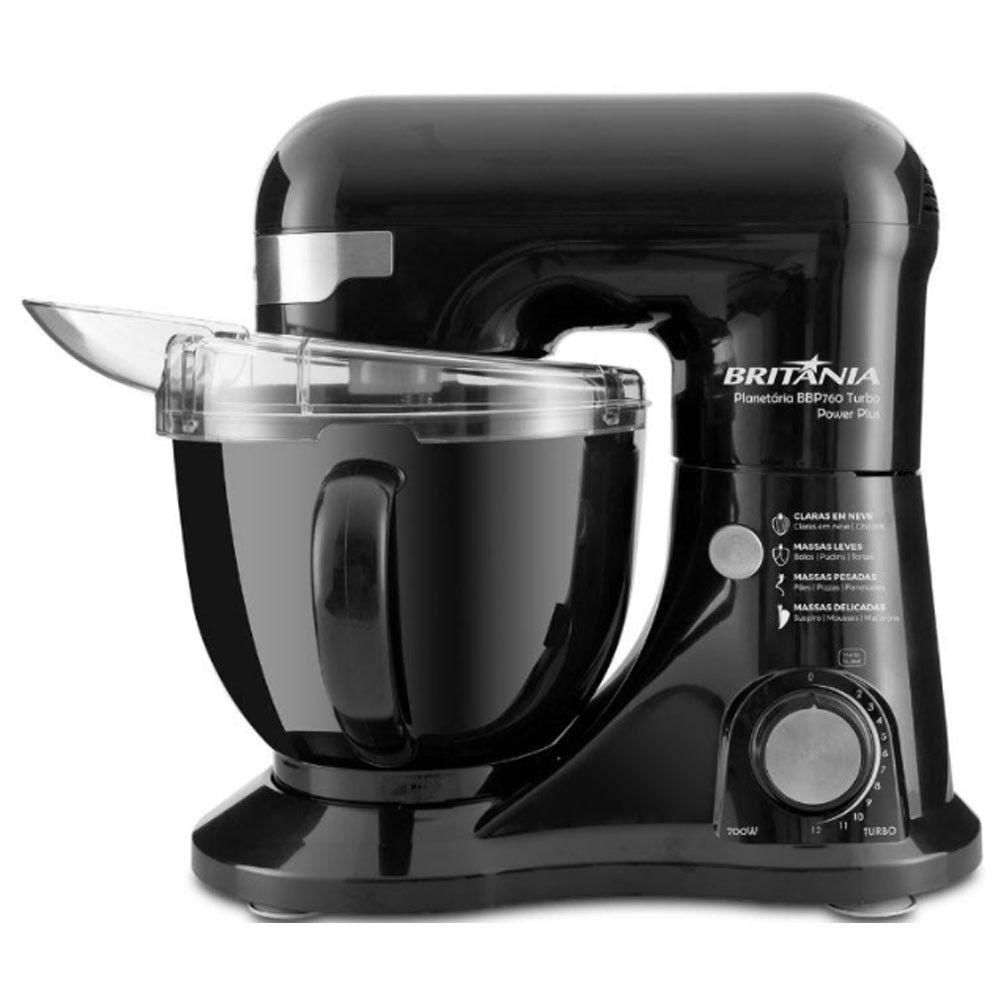 Batedeira Britânia Power Plus Turbo Preto 4,5l - 220v - Bbp760