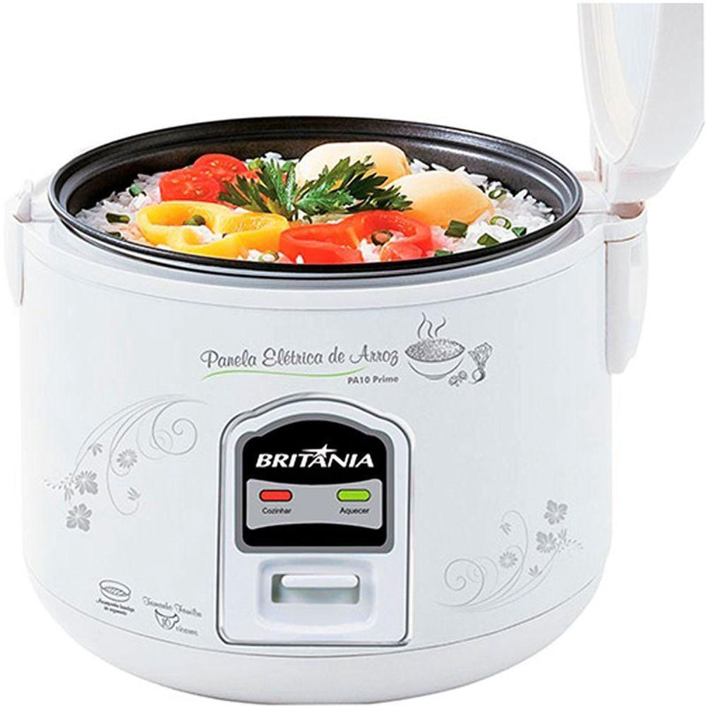 Panela Elétrica de Arroz Britânia Prime Branco 110v Pa10