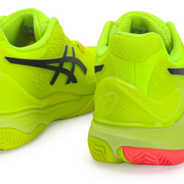 Tênis Asics Gel Resolution 9 All Clay Feminino Paris Limão e Coral