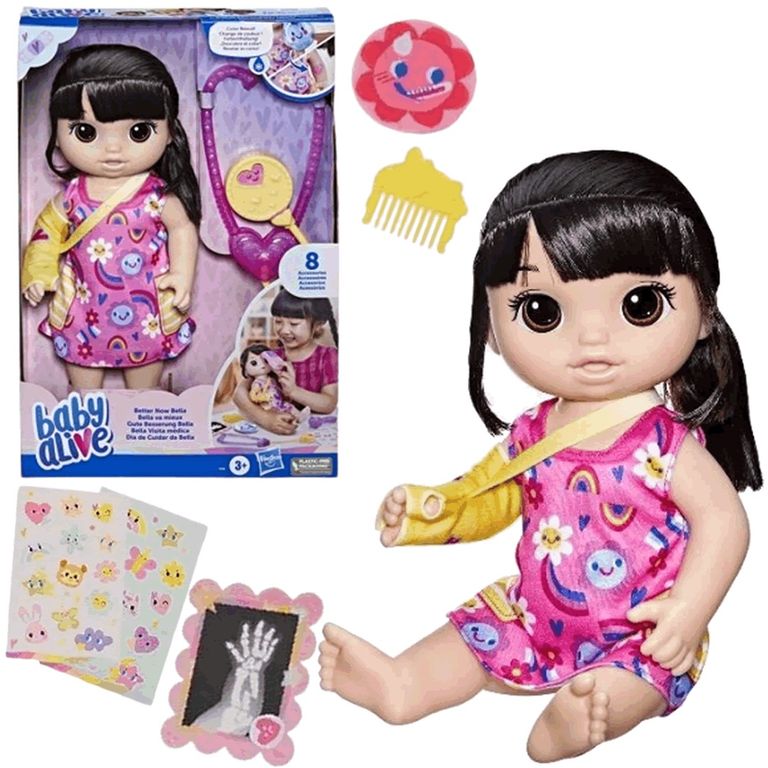 Boneca Baby Alive Oriental Bela Cuidados Médicos Acessórios em