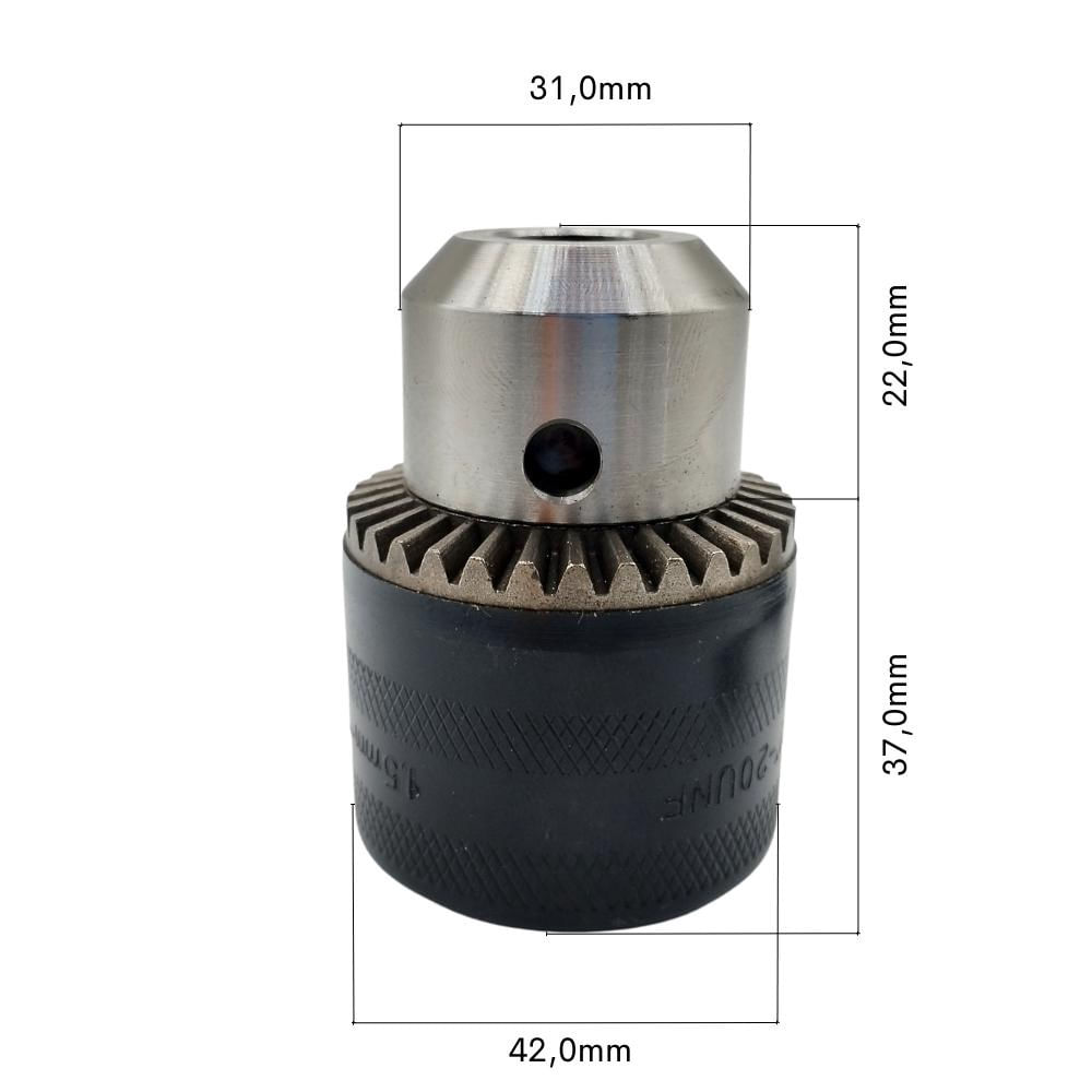Mandril Leve 13mm 1/2 Compatível com Furadeira Skil 6434 600W em