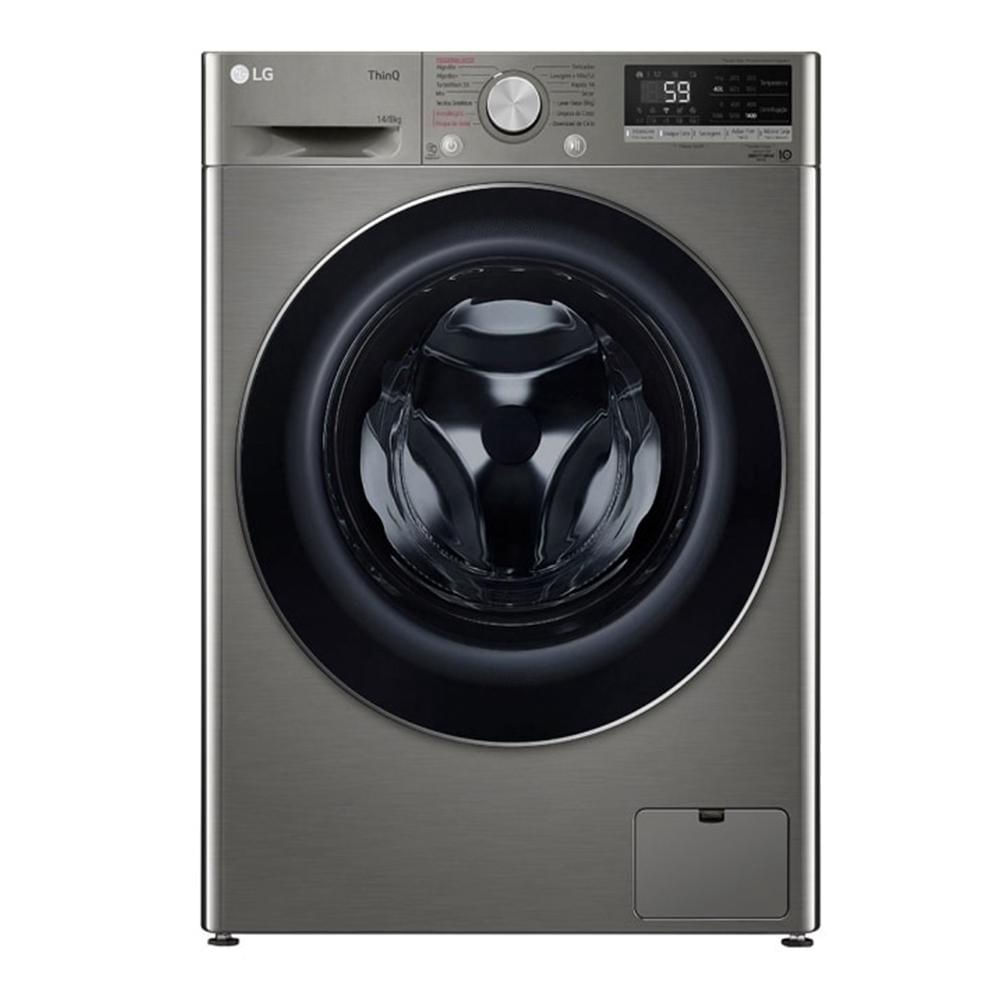Lavadora de Roupa Lava e Seca 14 Kg Frontal Inox Smart Vc4 Com Inteligência Artificial Aidd LG - 220v - Cv5014pc4a
