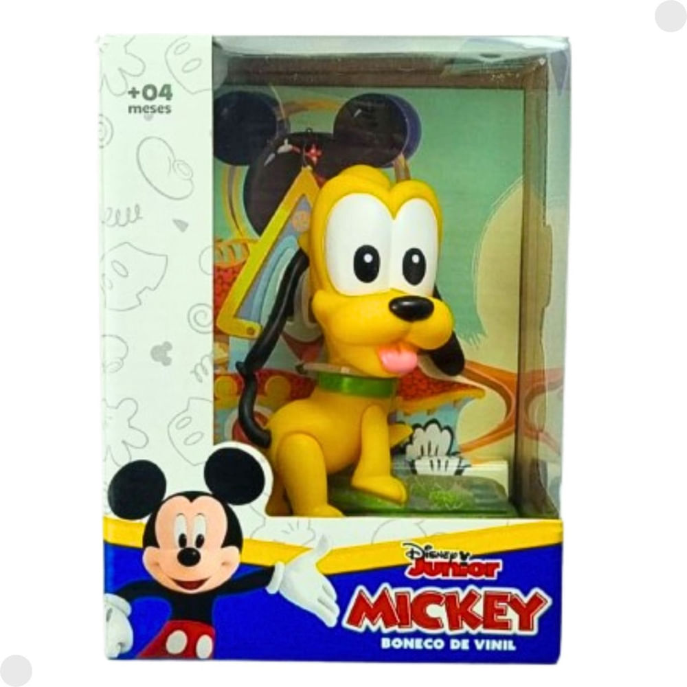 Boneco Pluto Mickey E Amigos Disney Jr Vinil 12cm 3296 - Lider em
