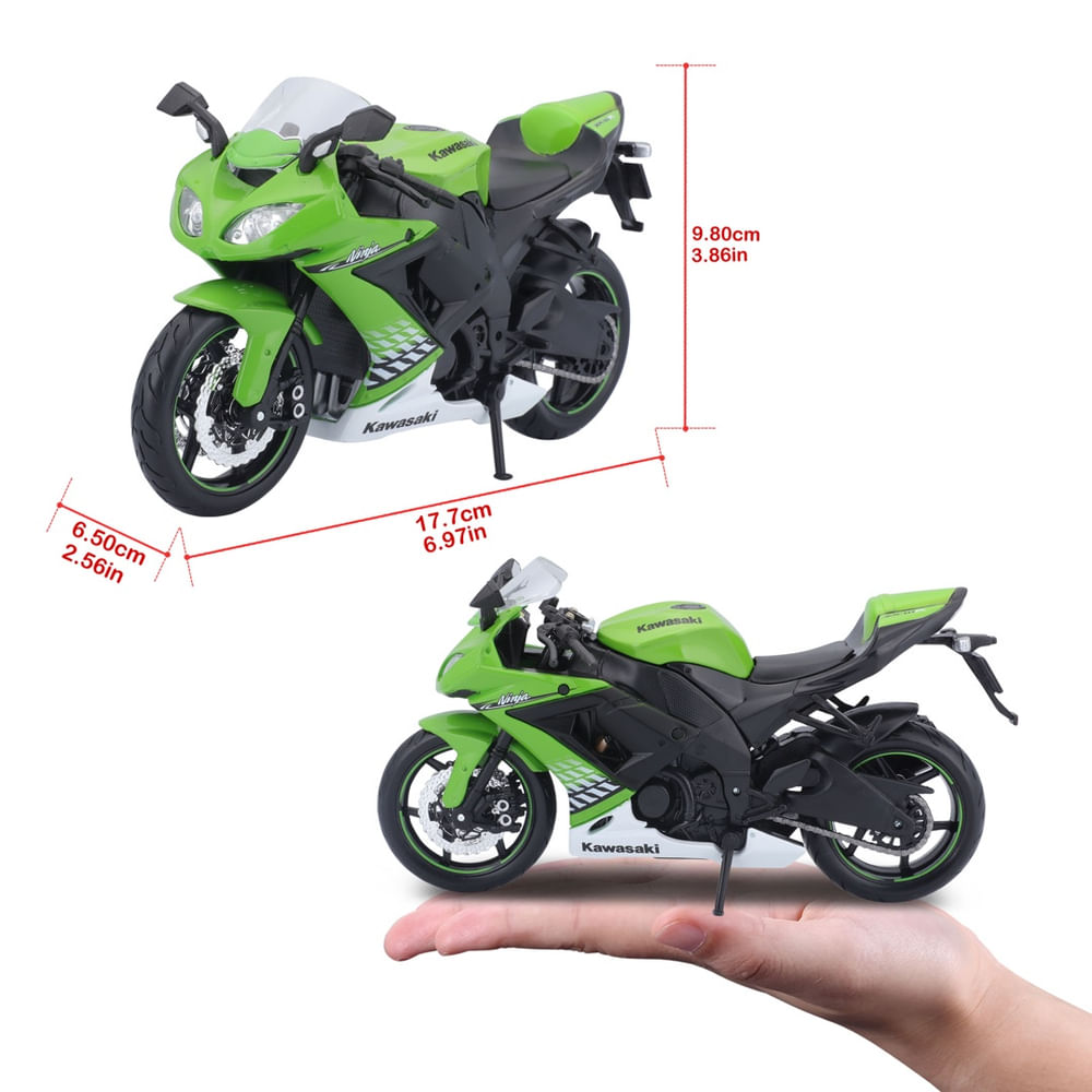 Miniatura Moto mc Kawasaki Ninja ZX-10R - 1:12 - Maisto em