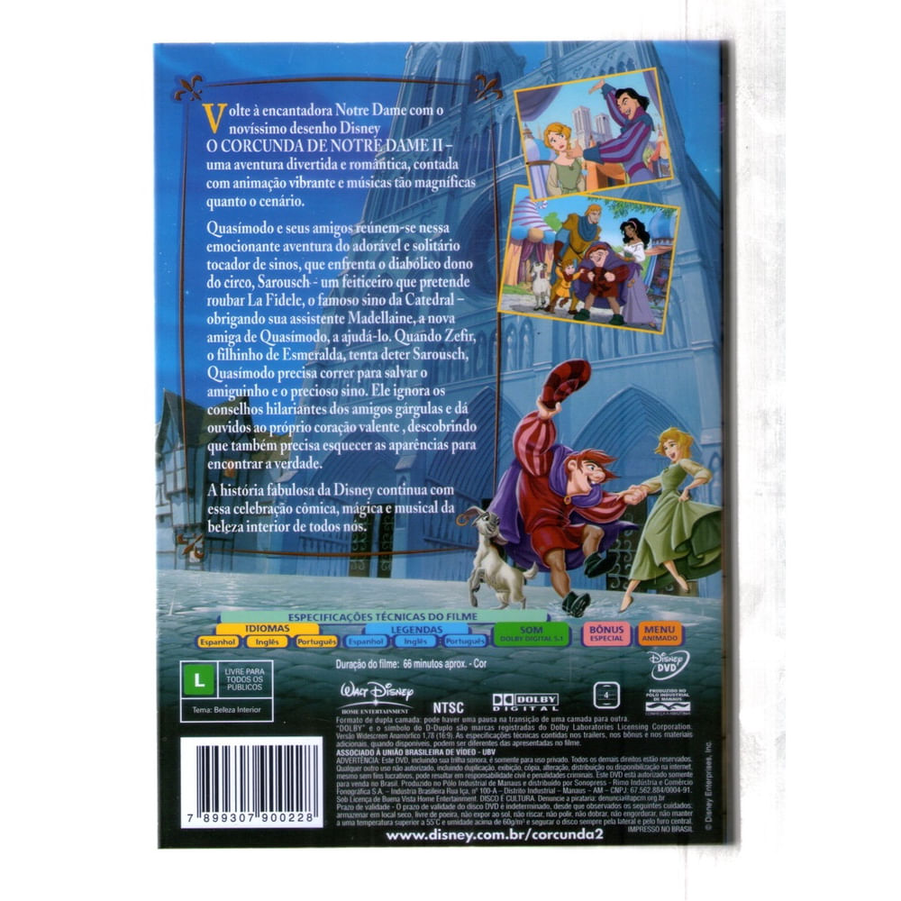 Dvd o corcunda de notre dame 2 em Promoção | Ofertas na Americanas
