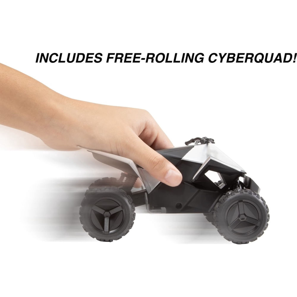 Caminhão rc Hot Wheels 1:10 Tesla Cybertruck com Cyberquad Caminhão rc Hot Wheels 1:10 Tesla Cybertruck com Cyberquad