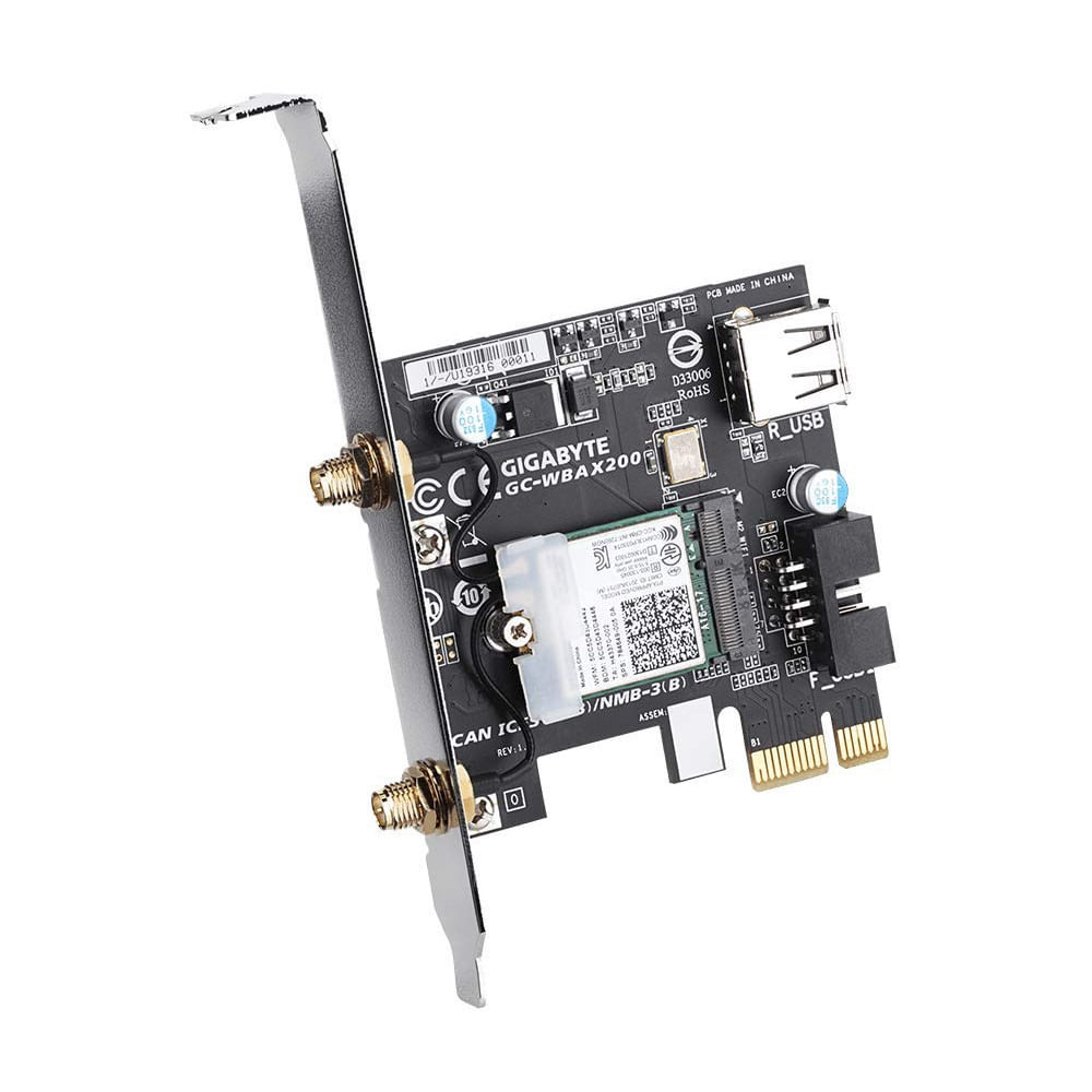 Placa de expansão gigabyte wifi 6 GC-WBAX200 PCIe com Bluetooth 5