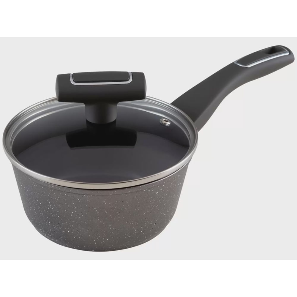 銀　約114g Jogo de Panelas Bergner Antiaderente de Alumínio Cinza 8 Peças