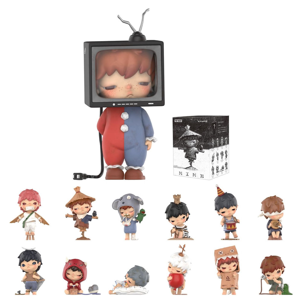 Brinquedo colecionável Blind Box Figures pop mart Hirono Mime em