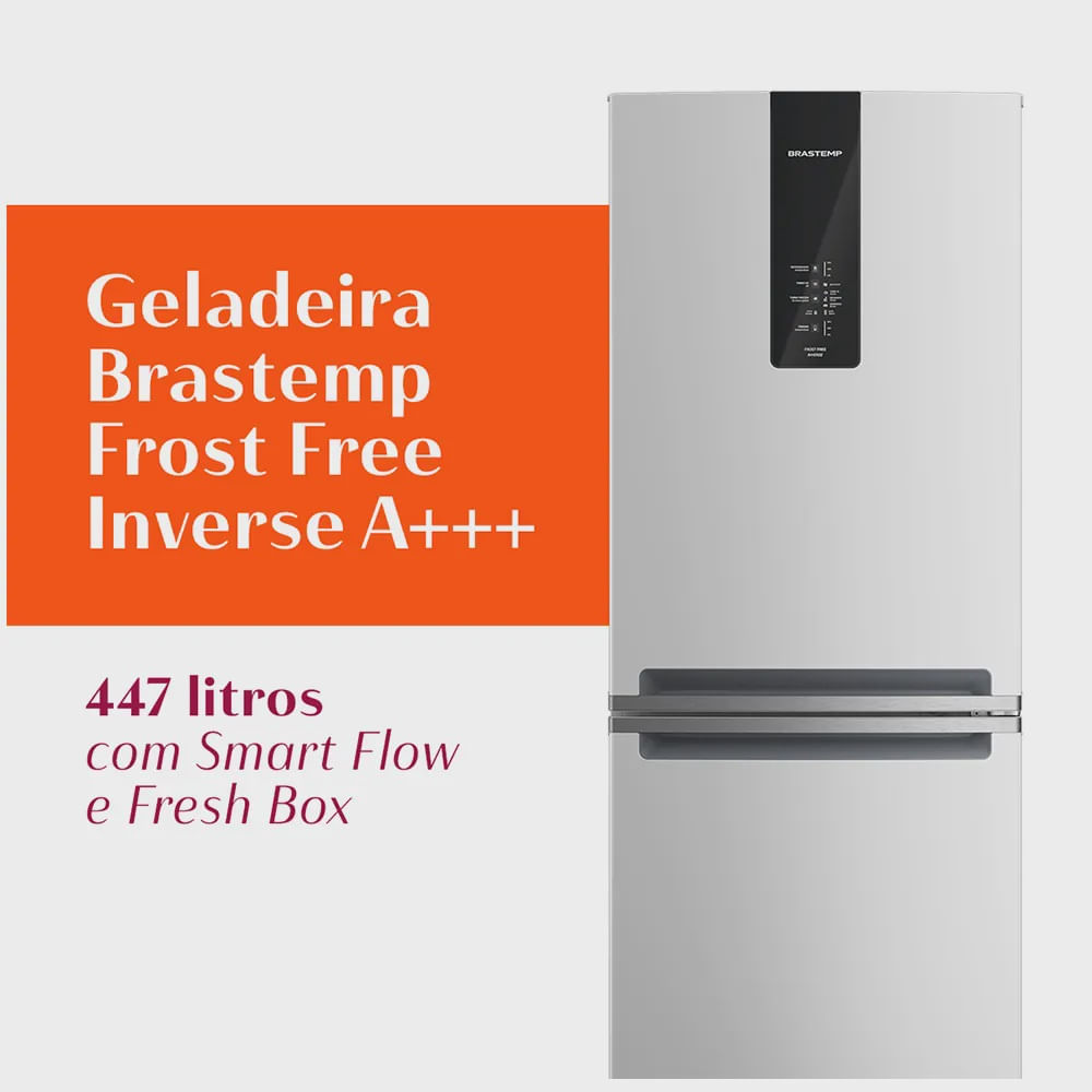 Geladeira/refrigerador 447 Litros 2 Portas Branco - Brastemp - 110v - Bre57fbana