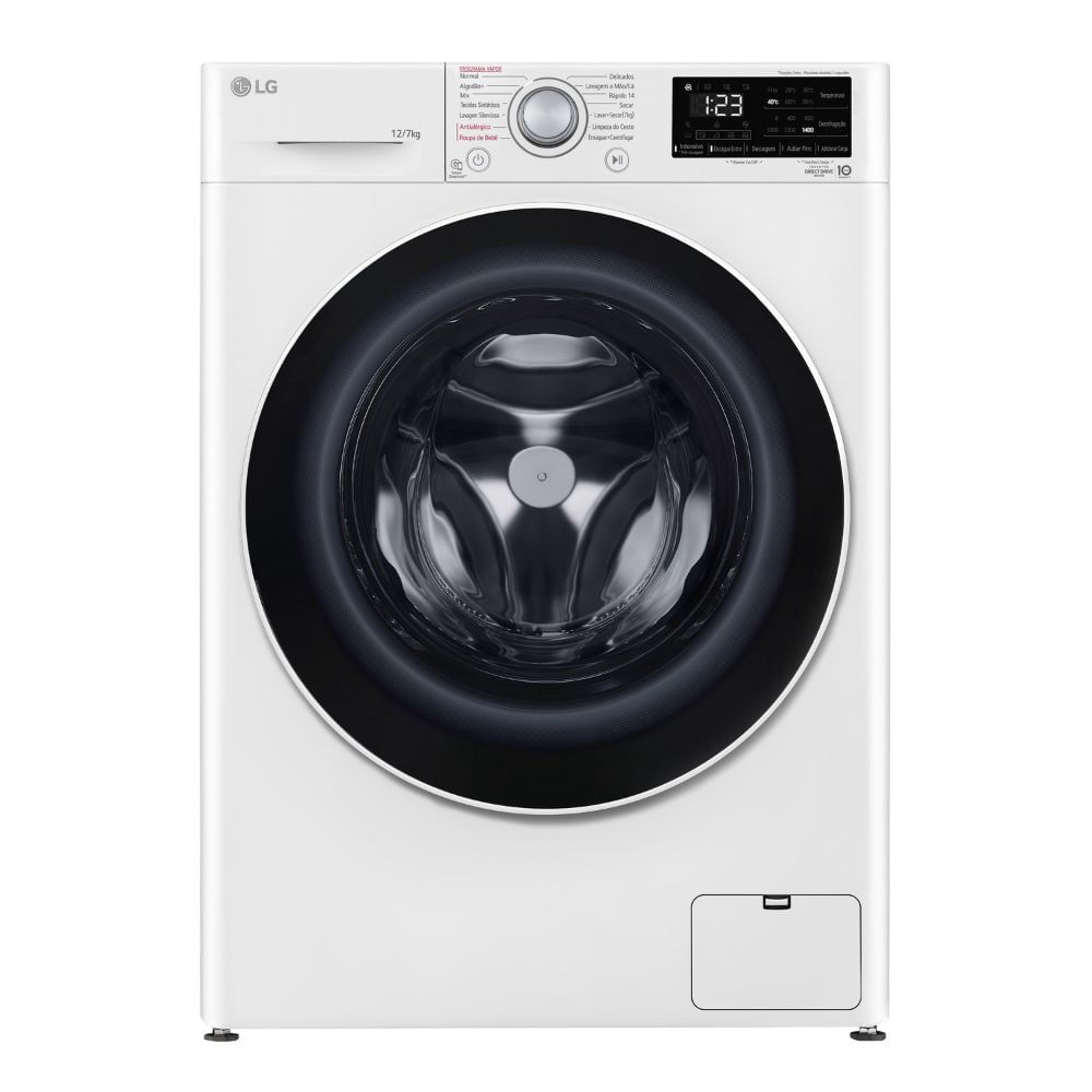Lava e Seca Smart com Inteligência Artificial aidd 12Kg LG VC5 CV3012WC5 Branco em Promoção | Ofertas na Americanas