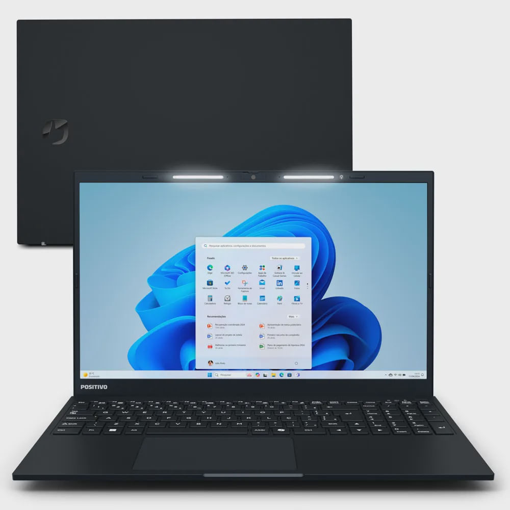 Notebook - Positivo Amd Ryzen 5 5500u 2.10ghz 16gb 512gb Ssd Amd Radeon Graphics Windows 11 Home Vision R15 15,6