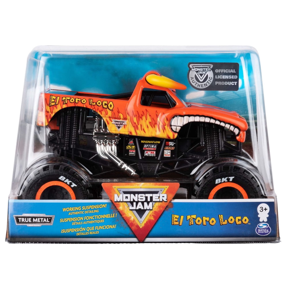 Toy Monster Truck Monster Jam El Toro Loco em escala 1:24 em