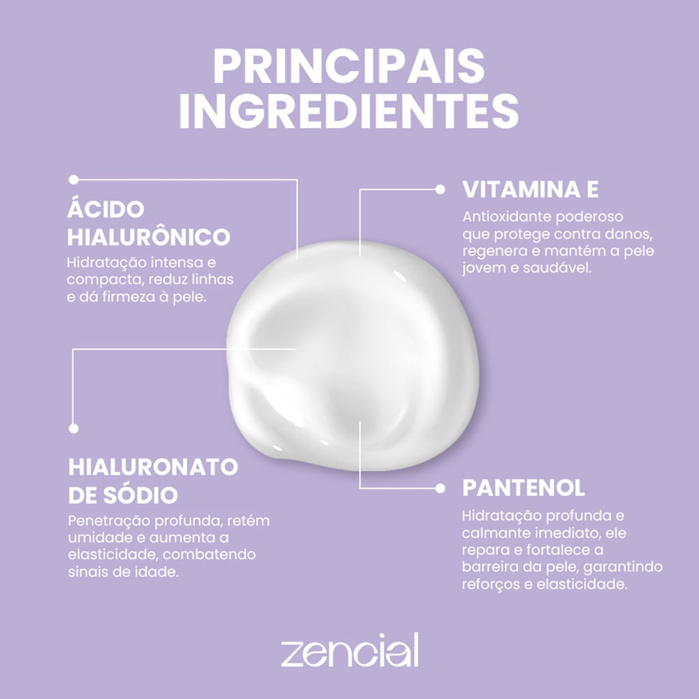 Sérum Facial Zencial 30ml Antiidade Hidratação 18 + em Promoção