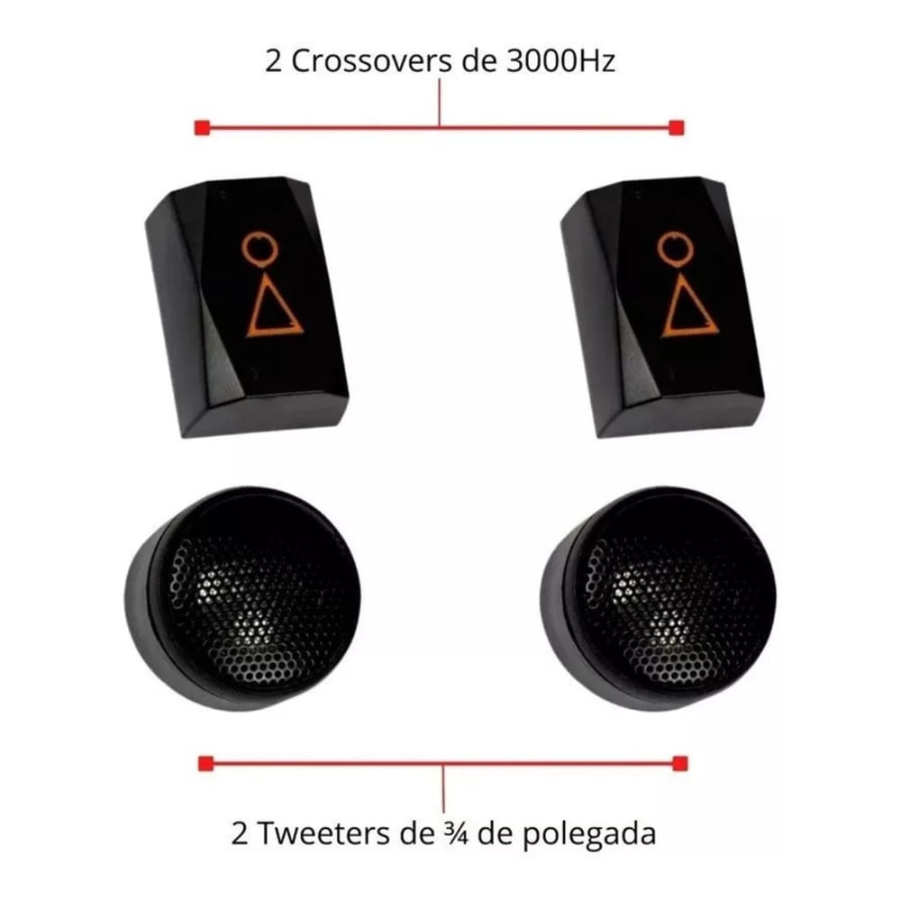 Par Mini Tweeter jbl Multisystem 1TWMS80 80 Watts Rms - 4 Ohms em