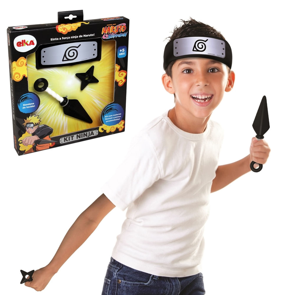 Kit Ninja Naruto Bandana + Kunai + Shuriken 1188 - Elka em
