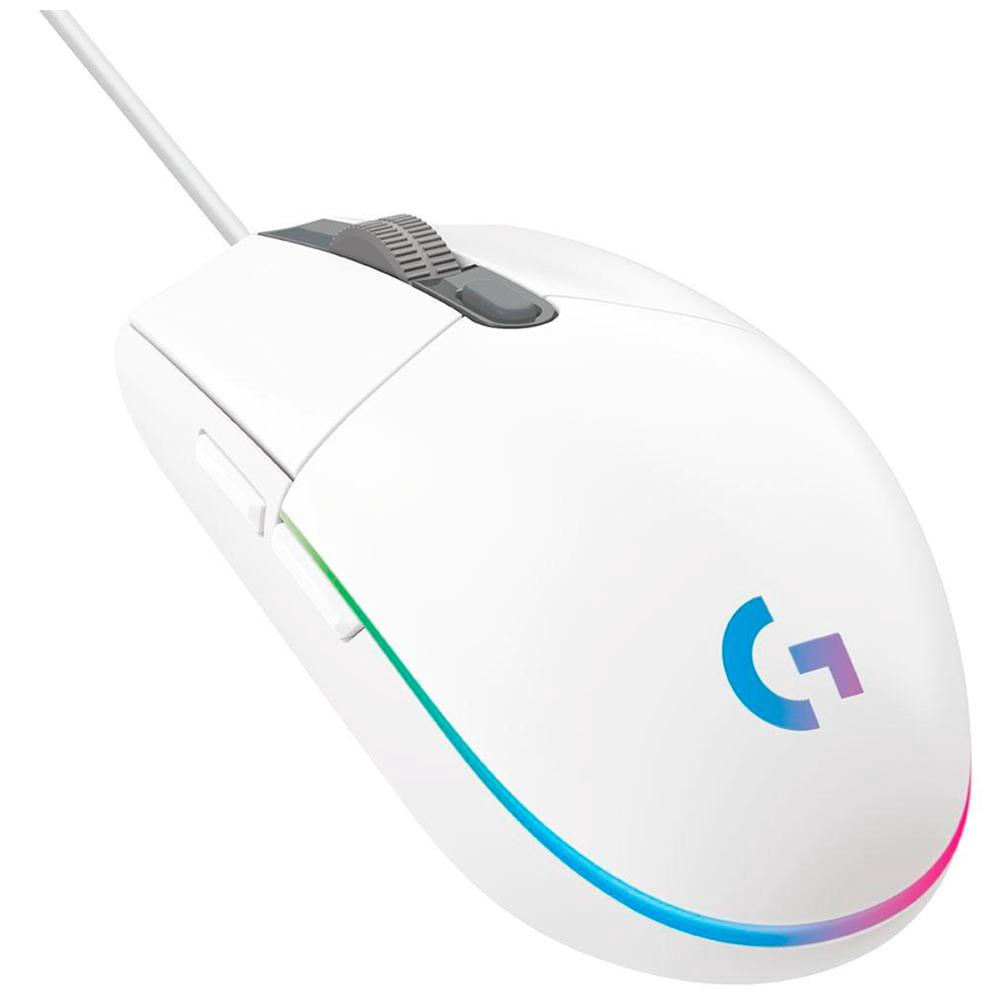 Imagem do produto Mouse Gamer com fio Logitech G203 Lightsync - Branco em Americanas