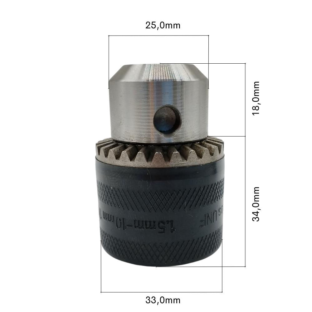 Mandril Leve 10mm 3/8 Compatível com Furadeira Bosch super hobby
