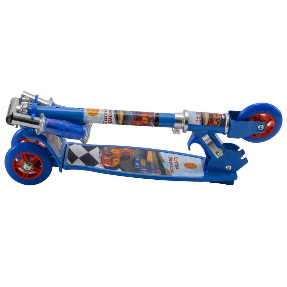 patinete-azul-de-crian-a-4-5-6-7-8-9-anos-ferro-dobr-vel-em-promo-o