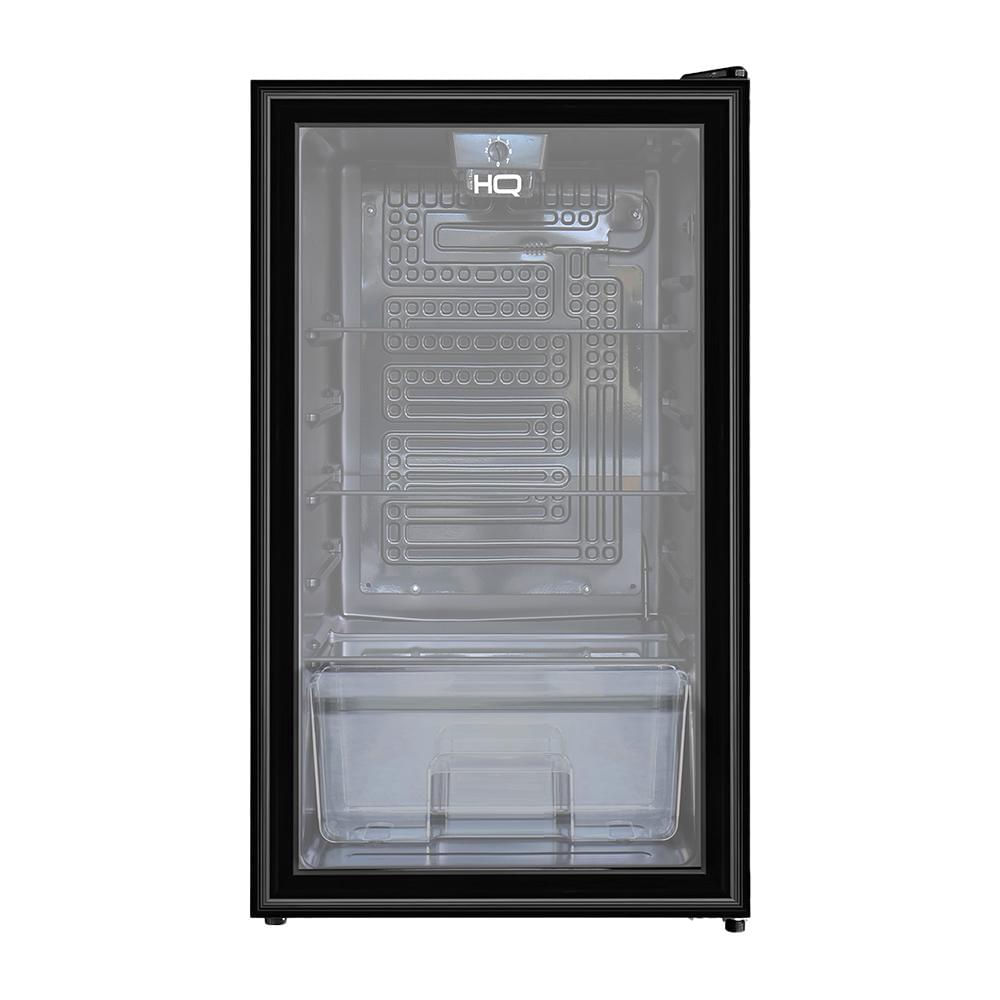 Geladeira/refrigerador 95 Litros 1 Porta Preto Porta de Vidro - Hq - 110v - Hq-95fbpv