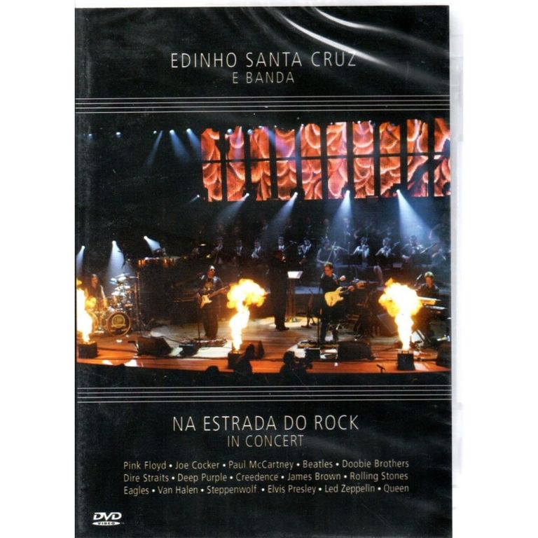 Dvd Edinho Santa Cruz E Banda - Na Estrada Do Rock em Promoção