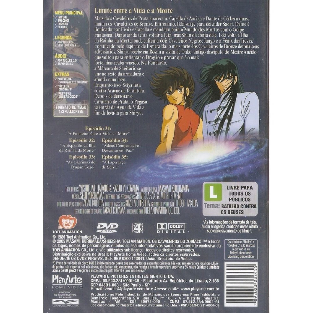 Dvd - Os Cavaleiros Do Zodíaco - Volume 8 em Promoção | Ofertas na