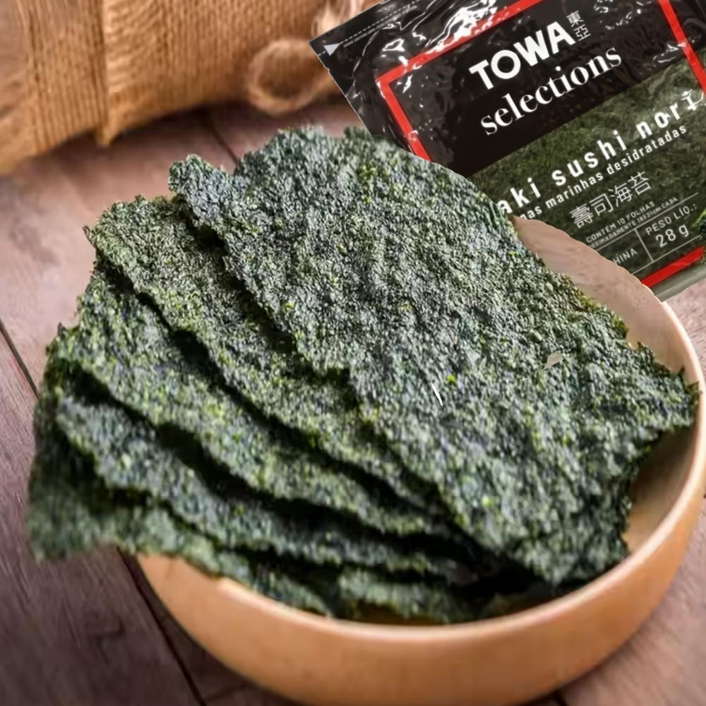 Kit 3Und Alga Marinha Yaki Sushi Nori Towa Selections 28G em