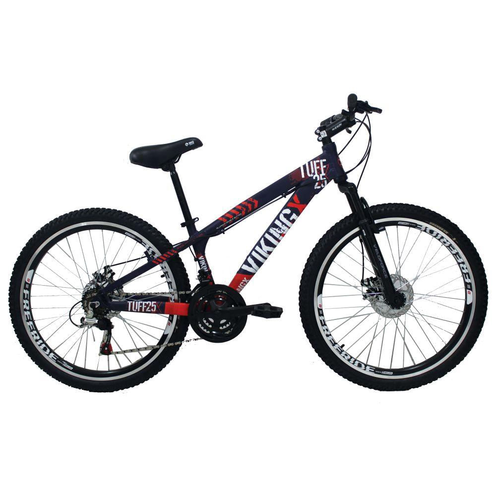 Bicicleta Vikingx Tuff 25 Aro 26 Susp. Dianteira 21 Marchas - Laranja/roxo