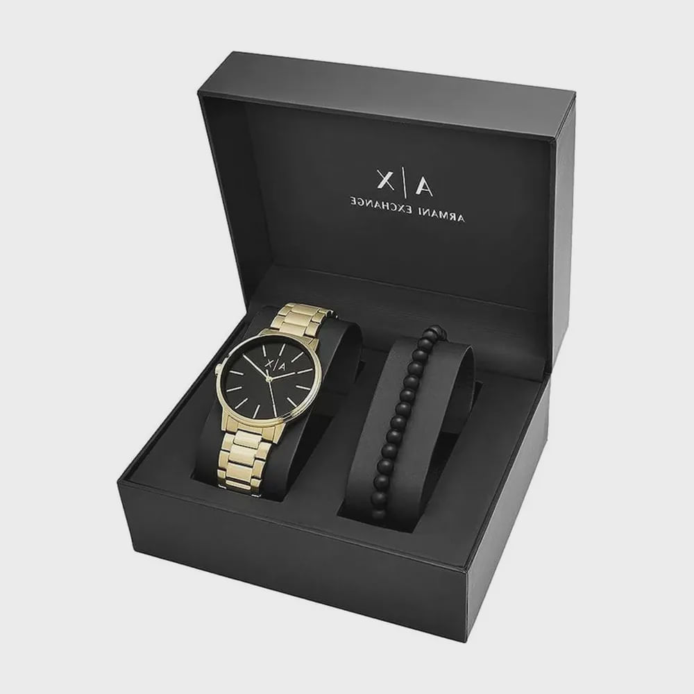 Relógio armani exchange dourado masculino AX7119B1 K05KP1KX em
