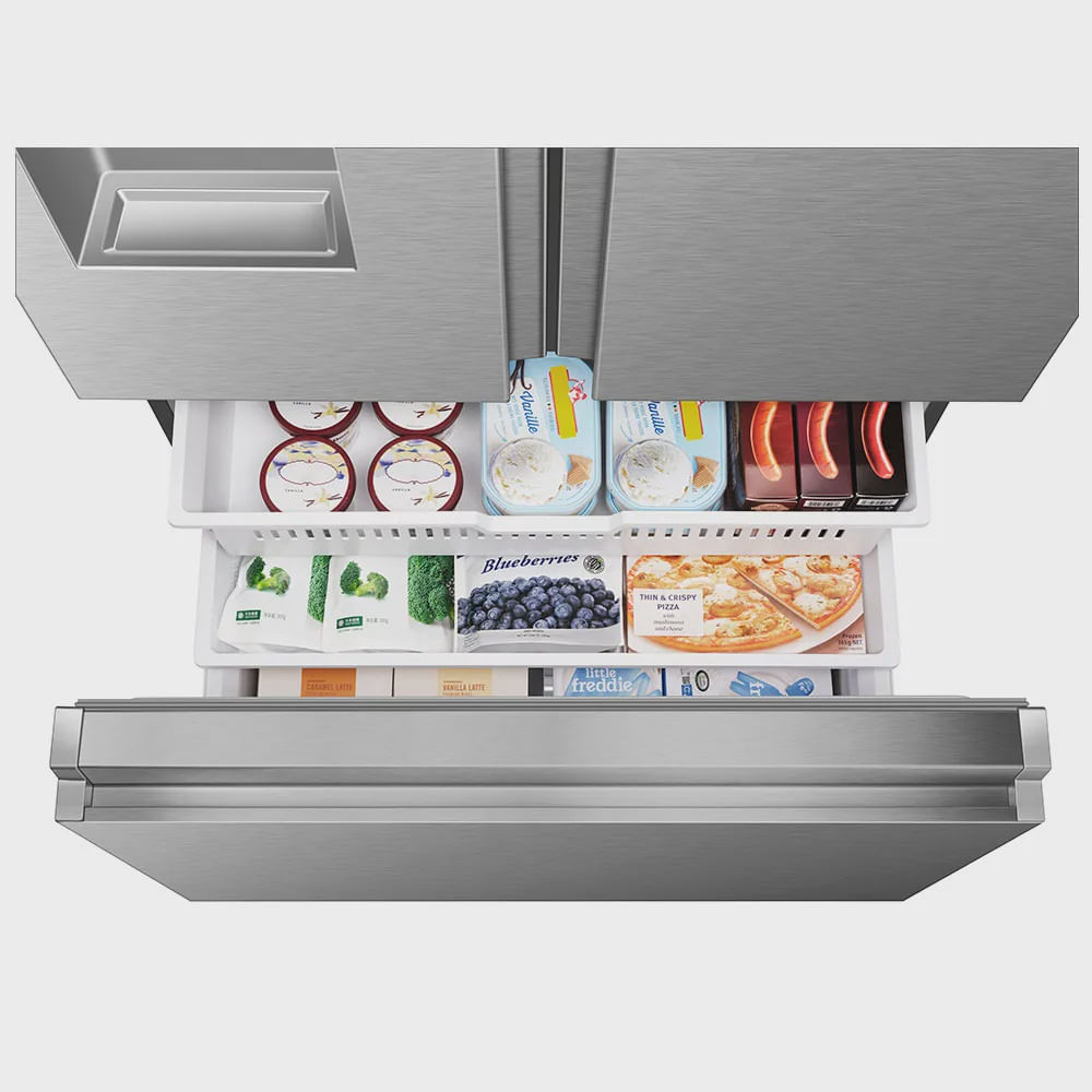 HPI サイクロン Refrigerador Hisense Inverter French Door RF-79W 536 Litros Inox
