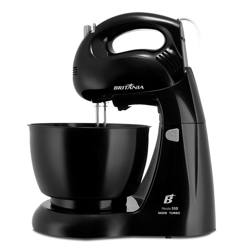 Batedeira Britânia Pérola 550 Turbo Preto 4,3l - 220v - 033401234