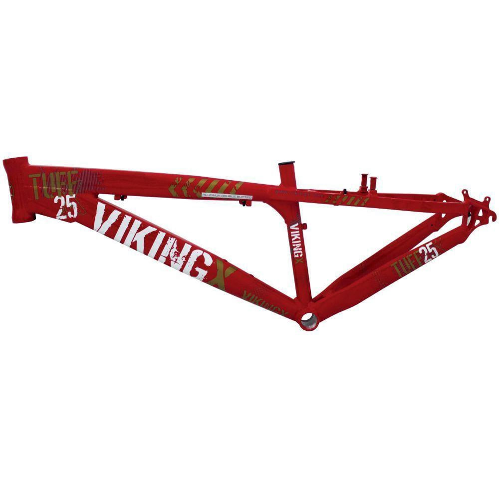 Quadro Alumínio Dirt Jump Aro 26 Vermelho VikingX TUFF25 em