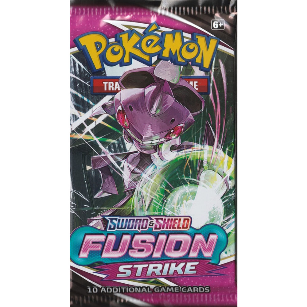 Pacote Pokémon tcg Fusion Strike Booster com 10 cartas em Promoção