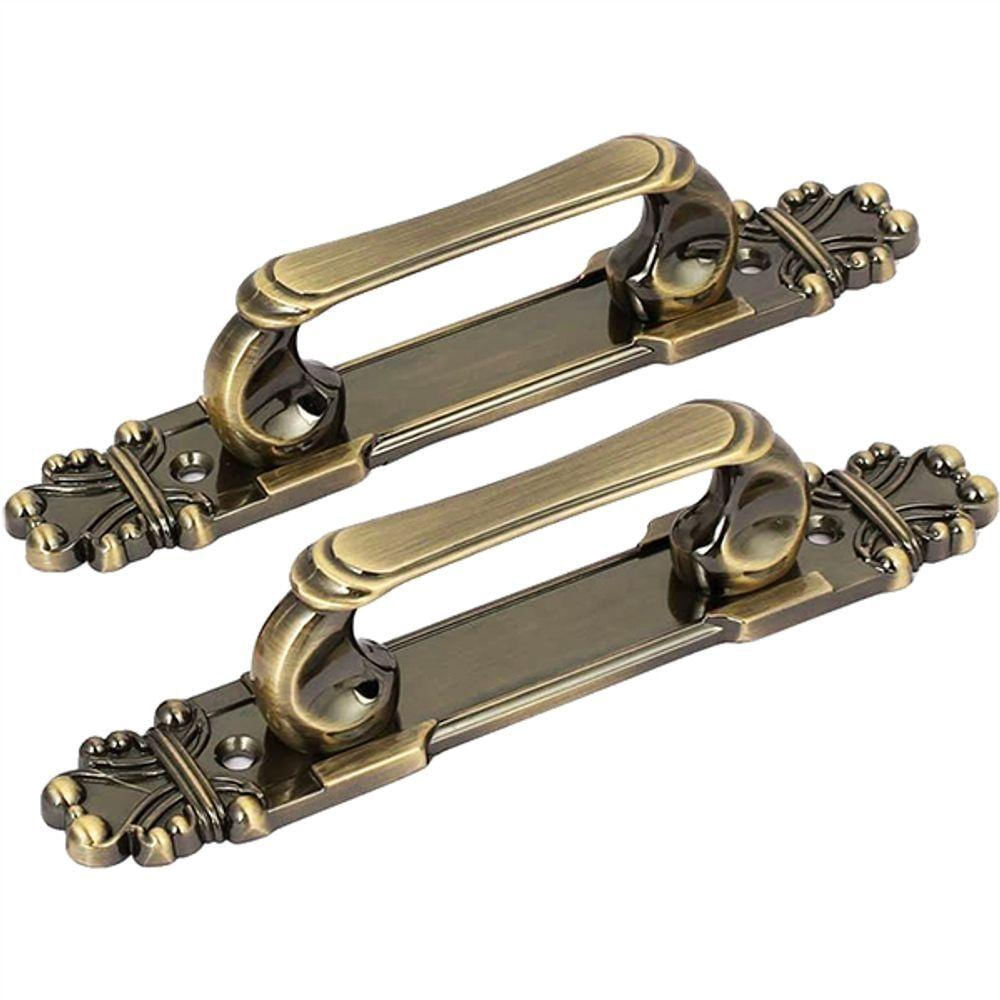 Puxador Duplo Mozart 215mm Bronze Antigo Porta Pivotante Correr