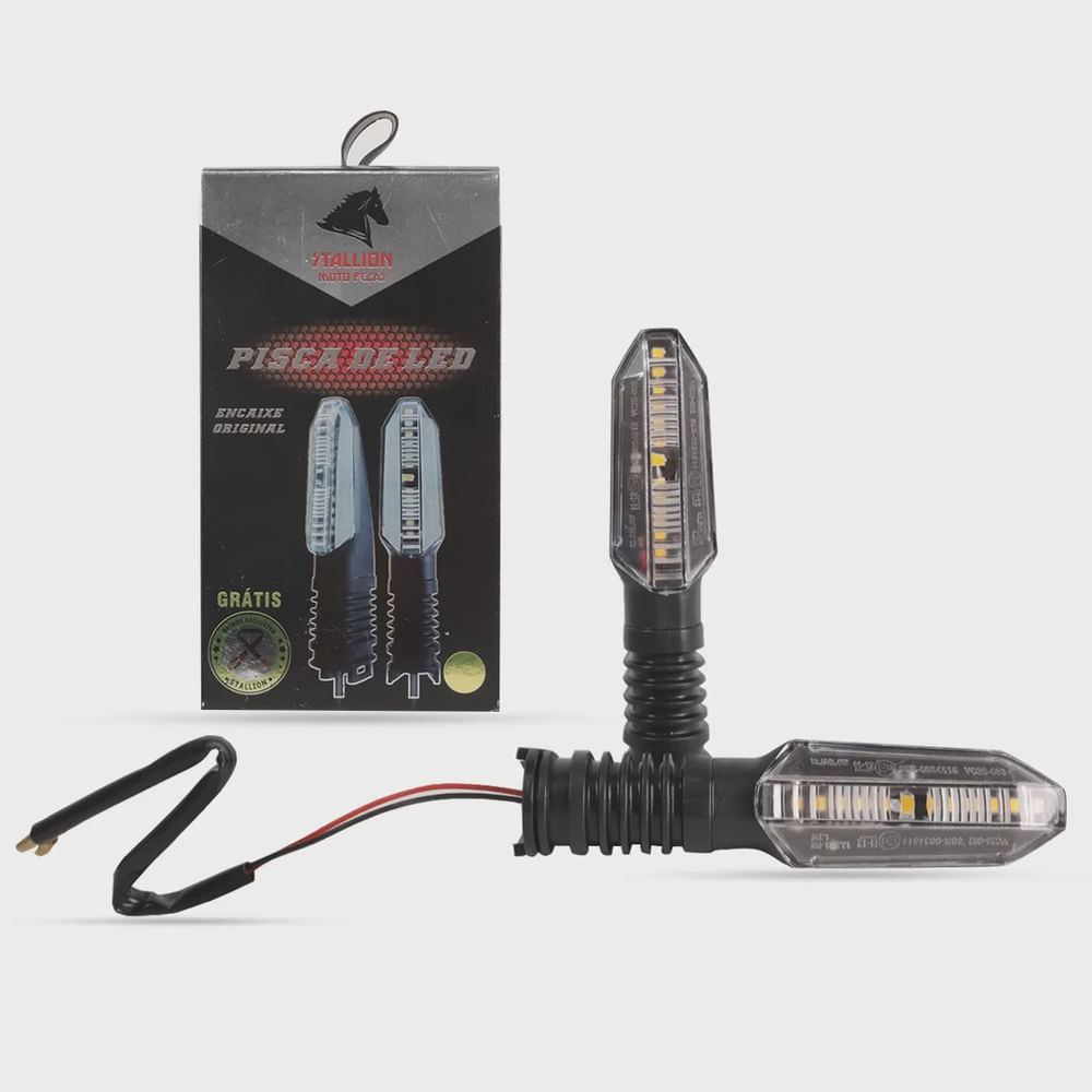 Par Pisca Stallion Sequencial Led Factor Xtz Lander Fazer Ybr 150