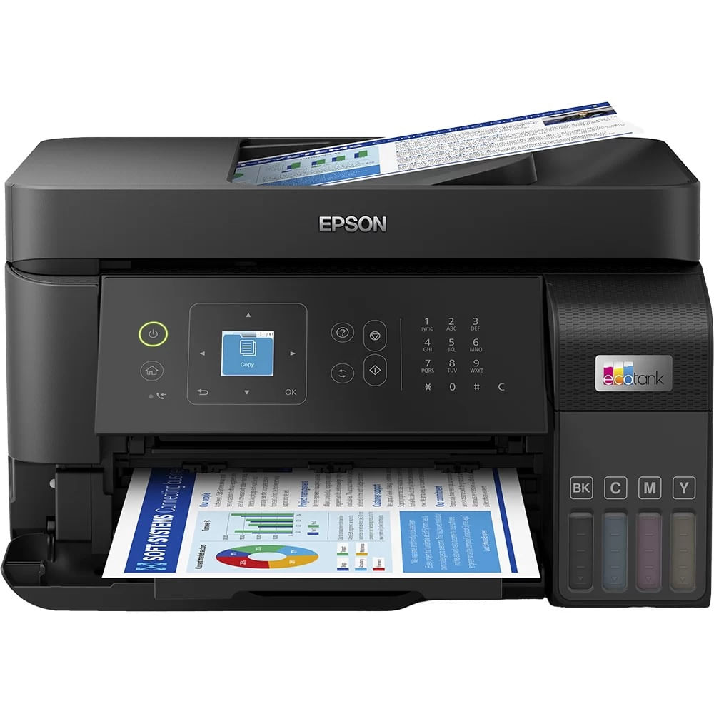 Multifuncional Epson Ecotank C11ck57302 L5590 Jato de Tinta Colorida Usb, Ethernet e Wi-fi Bivolt