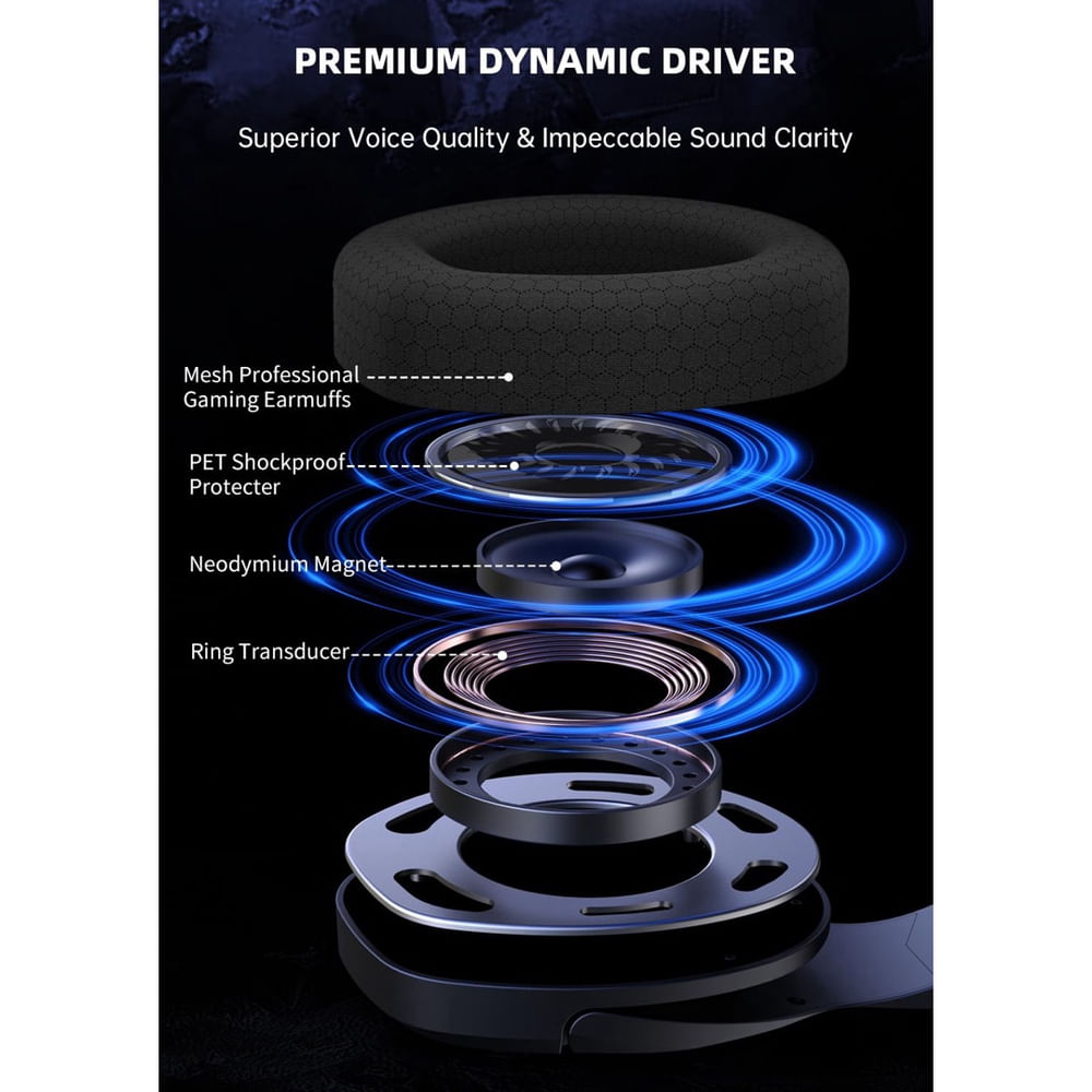 Fone de ouvido sem fio para jogos kapeydesi Captain 400 com