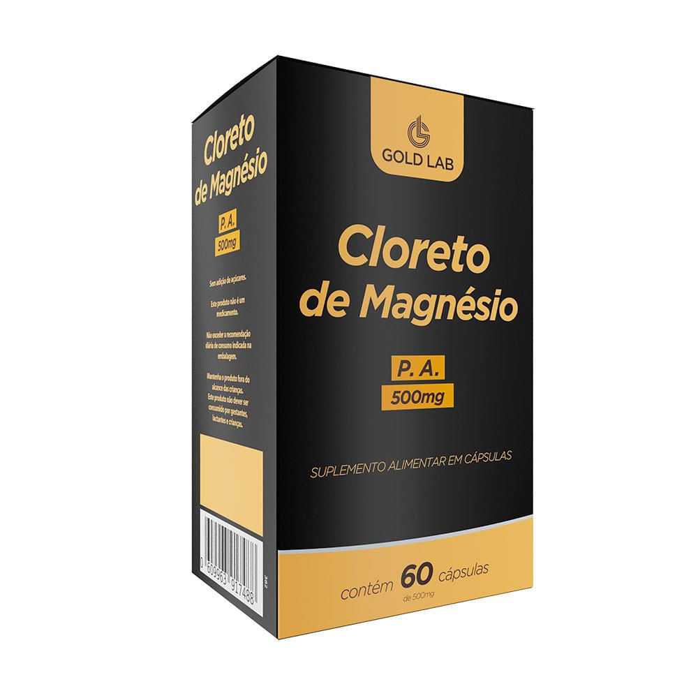 Cloreto de Magnésio p. A 500MG C/60 Cápsulas - Gold Lab em