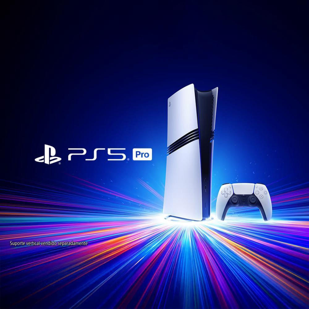 Console Playstation 5 Pro Sony Ssd 2Tb Com Controle Branco em