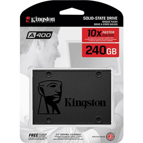 Imagem do produto SSD Kingston A400 240GB 2,5" SATA III SA400S37/240G em Americanas